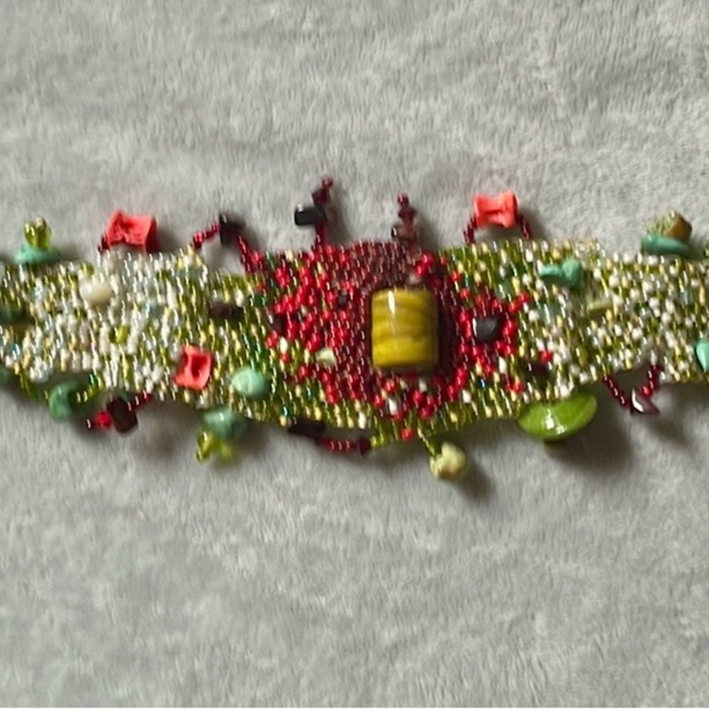 Gorgeous handmade bracelet made from beads and stones